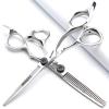 5.5/6/inch professional hairdressing set with sharp stainless steel scissors, suitable for hairdressers, salons, and home use. (6 inch-2pc-B) view 1