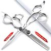 5.5/6/inch professional hairdressing set with sharp stainless steel scissors, suitable for hairdressers, salons, and home use. (6 inch-2pc-B) view 2
