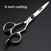 5.5/6/inch professional hairdressing set with sharp stainless steel scissors, suitable for hairdressers, salons, and home use. (6 inch-2pc-B) view 4