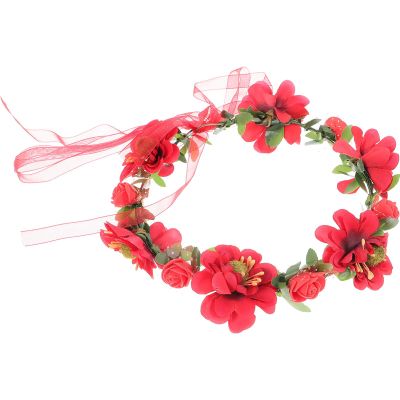 SOLUSTRE Floral Headband Bohemia Style Hair Wreath Bridal Hair Accessory for Wedding and Party