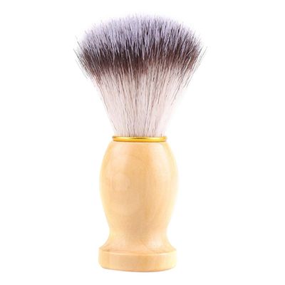 FOMIYES 1pc Wooden Handle Shaving Brush for Men Soft Synthetic Bristles Portable Beard Care Tool for Father Day and Valentine Day