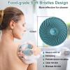 INNERNEED More Hygienic Silicone Body Scrubber Exfoliating & Massaging Shower Brush, Bathing Tool, for All Skin Types, Lathers Well, Longer Service Life (Dark Green+Pink) view 3