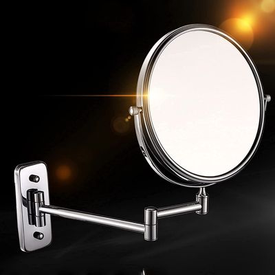 360 Degree Rotation Vanity Mirror,Travel Makeup Mirror with Stand,Magnifying Wall, Double Sided Makeup Mirror Magnifying,Bathroom Mirror, Foldable Wall Mirror ( Color : 5timesmagnification , Size : 6i