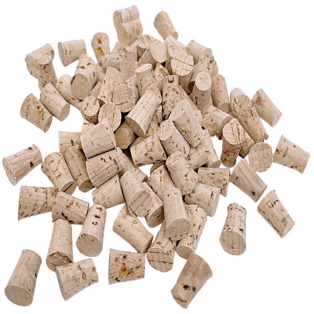 Painful Pleasures 100 count Body Piercing Corks Stoppers Price Per Bag of 100 Natural Cork 3/8 by 1/2 by 5/8 10mm x 13 x 16 Essential body piercing Jewelry Tool