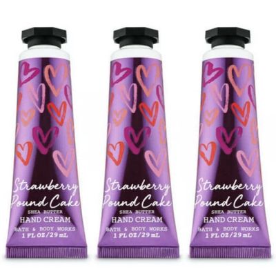 White Barn STRAWBERRY POUND CAKE [3-PACK] Shea Butter Hand Cream 1.0 Fluid Ounce