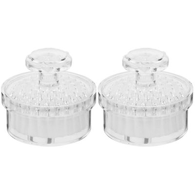 2pcs Portable Facial Cleansing Brush Face Scrubber Brush Lid Manual Exfoliating Face Exfoliator Brush Deep Clean Soft Bristle Facial Cleaning Tool