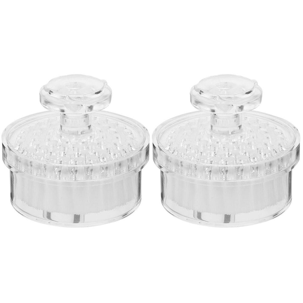 2pcs Portable Facial Cleansing Brush Face Scrubber Brush Lid Manual Exfoliating Face Exfoliator Brush Deep Clean Soft Bristle Facial Cleaning Tool