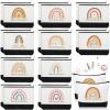 20 Pcs Boho Inspirational Gifts Cosmetic Bags May You Be Proud Gift Pouch Motivational Gift Rainbow Canvas Cosmetic Bag with Zipper Appreciation Makeup Bags for Women Nurse Week Teacher Employee view 1