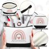 20 Pcs Boho Inspirational Gifts Cosmetic Bags May You Be Proud Gift Pouch Motivational Gift Rainbow Canvas Cosmetic Bag with Zipper Appreciation Makeup Bags for Women Nurse Week Teacher Employee view 3