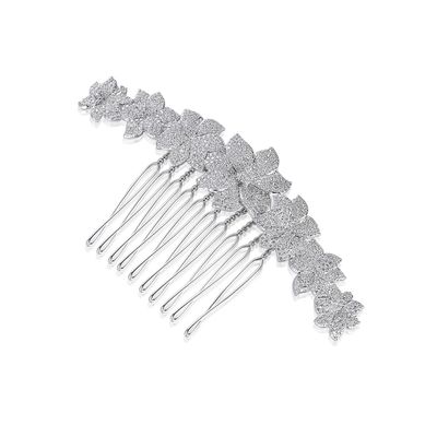 14K Gold Flower Hair Pin and Crystal Hair Comb, Vintage Glamour Bridal Headpiece,Bridal Hair Accessories for a Ideal Wedding,Gift for Girl (Style3(8.4 * 4.6cm,13.5g))