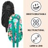 2Pcs Bonnets for Black Women Braid Bonnet, Large Long Satin Bonnet for Braids, Silk Bonnet with Stretchy Tie Band Sleep Cap Hair (2Pcs-Black&Printing Flower) view 3