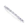 14k Gold Simple Bridal Crystals Headpiece, Everyday Rectangular Gemstone One-Line Side Clip for Bangs,Stunning Gift for Her (Style 1(8.9 * 0.5cm,15g)) view 1