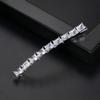 14k Gold Simple Bridal Crystals Headpiece, Everyday Rectangular Gemstone One-Line Side Clip for Bangs,Stunning Gift for Her (Style 1(8.9 * 0.5cm,15g)) view 3