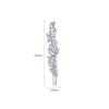 14k Gold Simple Bridal Crystals Headpiece, Everyday Rectangular Gemstone One-Line Side Clip for Bangs,Stunning Gift for Her (Style 2(8.5 * 1.2cm,8g)) view 2
