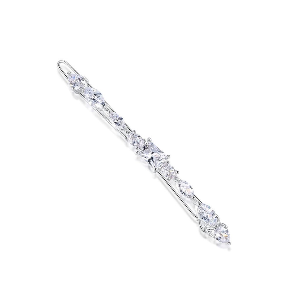 14k Gold Waterdrop and Flower Crystal Hair Pins, Fashion Bridal Headpiece with Genuine Crystals, Ideal Gift for Her (Waterdrop(8 * 0.5cm,8.3g))