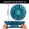 12pcs Large Satin Bonnets for Sleeping, Silky Hair Bonnet for Black Women Braid Curly Hair view 2