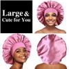 12pcs Large Satin Bonnets for Sleeping, Silky Hair Bonnet for Black Women Braid Curly Hair view 3