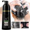 Black Hair Shampoo - Instantly Black Hair Dye, Natural Ingredients Hair Shampoo, Hair Strength Repair Conditioner, 5 Minutes Cover (Black Hair Dye 14 fl oz) view 2