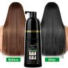Black Hair Shampoo - Instantly Black Hair Dye, Natural Ingredients Hair Shampoo, Hair Strength Repair Conditioner, 5 Minutes Cover (Black Hair Dye 14 fl oz) view 3