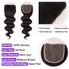 10A Body Wave Bundles with Closure for Black Women(26 28 30+20)100% Unprocessed Body Wave Virgin Human Hair 3 Bundles with 4x4 Lace Closure Brazilian Human Hair Weave Bundles with Closure view 3