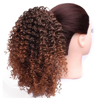 10 Inch for Women Curly Extension for Women Hair Extensions Ponytail Extension Makeup to Go to Halloween Concerts (Color : Gold B)