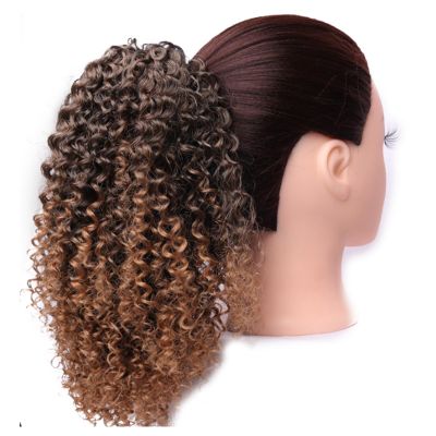10 Inch for Women Curly Extension for Women Hair Extensions Ponytail Extension Makeup to Go to Halloween Concerts (Color : Gold A)