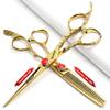 6/7 Inch Professional Hairdressing Scissors, Haircut, Rose Pattern, Hairdressing Scissors, Styling Tools, Japanese Stainless Steel Scissors Set (7-Inch-2pc-B) view 2