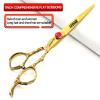 6/7 Inch Professional Hairdressing Scissors, Haircut, Rose Pattern, Hairdressing Scissors, Styling Tools, Japanese Stainless Steel Scissors Set (7-Inch-2pc-B) view 4