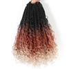 Wodun 12inch Goddess Box Braids Crochet Hair Crochet Box Braids Curly Ends 3X Bohemian Crochet Box Braids Hair Synthetic Crochet Hair Extensions 16strands/pack(12inch(Pack of 8), 1B/30/613) view 1