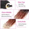 Wodun 12inch Goddess Box Braids Crochet Hair Crochet Box Braids Curly Ends 3X Bohemian Crochet Box Braids Hair Synthetic Crochet Hair Extensions 16strands/pack(12inch(Pack of 8), 1B/30/613) view 4