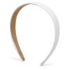 Huachi White Headbands for Women White Hairband Faux Leather Headband for Women and Girls Plastic Hard Head Band Solid Colors 1 Inch Thin Hair Bands view 2