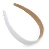 Huachi White Headbands for Women White Hairband Faux Leather Headband for Women and Girls Plastic Hard Head Band Solid Colors 1 Inch Thin Hair Bands view 3