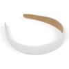 Huachi White Headbands for Women White Hairband Faux Leather Headband for Women and Girls Plastic Hard Head Band Solid Colors 1 Inch Thin Hair Bands view 4