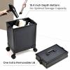 Costravio 5 in 1 Rolling Makeup Case Transformable Train Case, Black Vegan Leather Cosmetology Case on Wheels, Travel Cosmetic Storage Cases for for Hairstylist Artist Nail Beauty Salon Barber view 4
