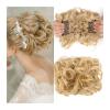 CLoxks Bun Hair Piece Clip in Ponytail Curly Chignon Hairpiece for Wedding Women Messy Bun Hair piece Synthetic Messy Hair Bun Ponyail Extension Updo Combs Bun Extension (Color : 0010) view 2