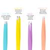LANKIZ Tweezers for Women Facial Hair  Precision Stainless Steel Eyebrow Tweezers for Men and Women, Slant & Pointed Tips for Facial Hair Removal, Ingrown Hairs, Splinters Travel Case, MultiColor view 3