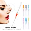 100pcs Catheter Piercing Needles, Body Piercing Needle IV Catheter Needles 20G Disposable Sterile Ear Nose Piercing Needle Stainless Steel Hollow Needles for Lip Tongue Belly Navel (24G/0.5mm) view 3