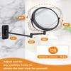 Wall Mounted Makeup Mirror - 1X/10X Magnifying Mirror for Wall, 8 Inch Double Sided 360 Swivel Extendable Bathroom Mirror for Shaving, Black view 3