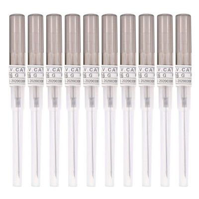 100pcs Catheter Piercing Needles, Body Piercing Needle IV Catheter Needles 16G Disposable Sterile Ear Nose Piercing Needle Stainless Steel Hollow Needles for Lip Tongue Belly Navel