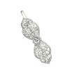 14K Gold Crystal Barrette, Flower Headpiece and Bow Hairclip, Sparkle in Style with Bling Hair Accessories Gift for Her (White) view 1