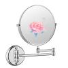 ATYUJKB Makeup Mirror Wall Mounted, Magnifying Vanity Mirror, 6 in Bathroom Shaving Vanity Mirror, 360 Swivel Cosmetic Mirror, 3X/5X Double Sided Makeup Mirro (Silver 3X) view 1