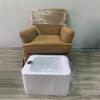 Acrylic Massage Footbath,Pedicure Foot Spa,Foot Massager Spa,Feet Soaking Tub, Pedicure Sink,foot Soak Tub,pedicure Kit Foot Spa,Foot Bath Spa,foot Spa,foot Bath Basin With Square Waterfall Outlet ( C view 2