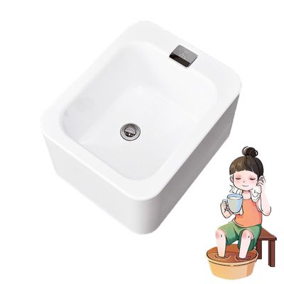 Acrylic Massage Footbath,Pedicure Foot Spa,Foot Massager Spa,Feet Soaking Tub, Pedicure Sink,foot Soak Tub,pedicure Kit Foot Spa,Foot Bath Spa,foot Spa,foot Bath Basin With Square Waterfall Outlet ( C