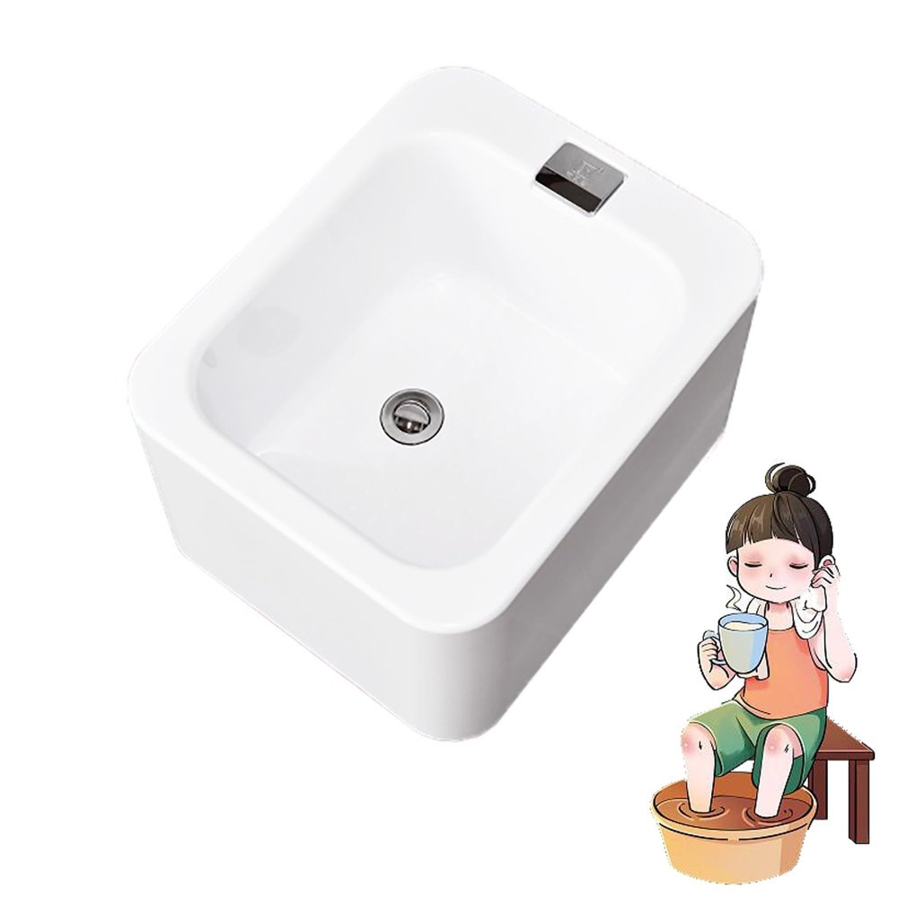 Acrylic Massage Footbath,Pedicure Foot Spa,Foot Massager Spa,Feet Soaking Tub, Pedicure Sink,foot Soak Tub,pedicure Kit Foot Spa,Foot Bath Spa,foot Spa,foot Bath Basin With Square Waterfall Outlet ( C