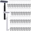 Lasnten 400 Pcs Disposable Razors Bulk Individually Wrapped Twin Blade Razors with Clear Safety Cap Stainless Steel for Women Men Hotel Shelter Homeless Nursing Home(White, Black) view 1