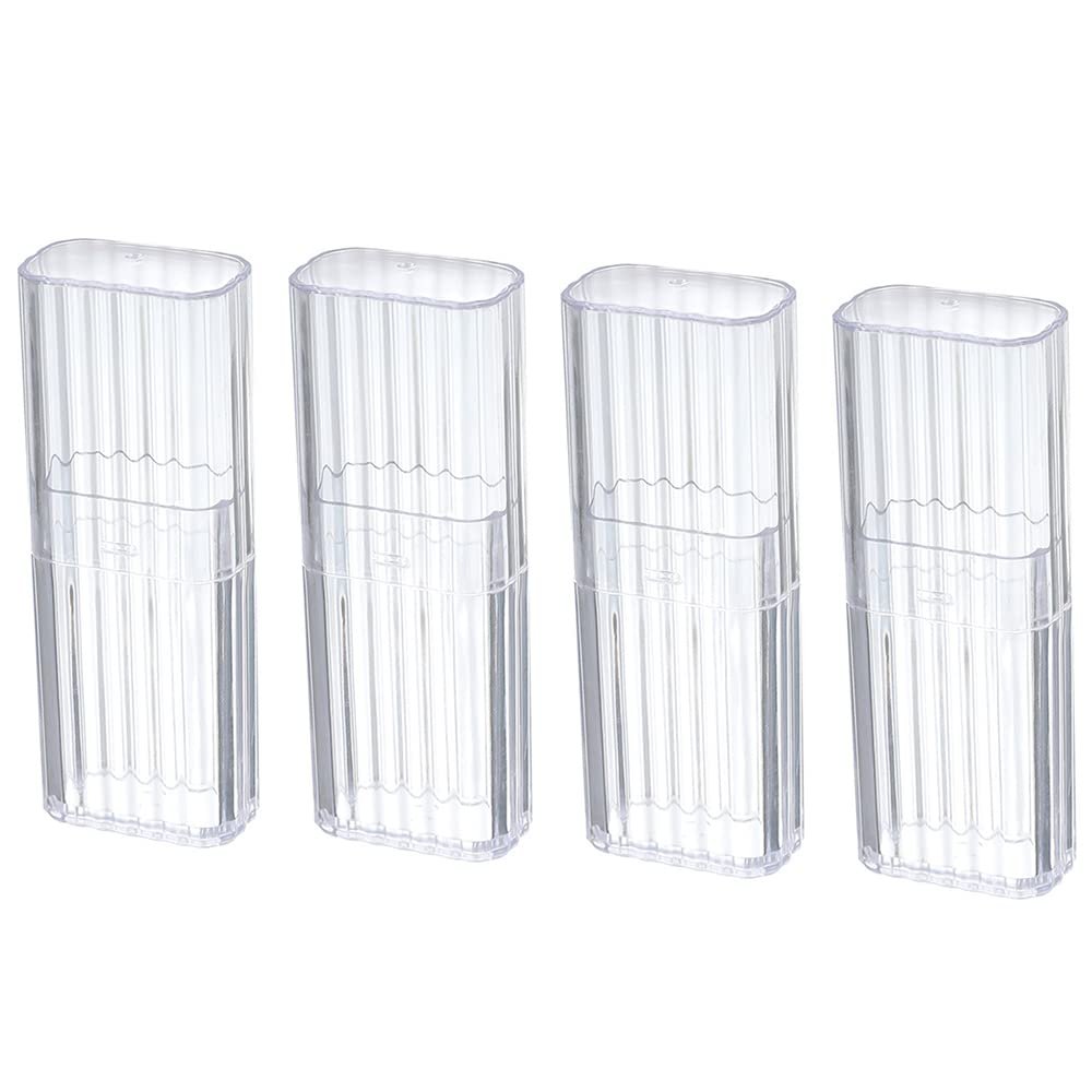 JIEDALIN 4 Pcs Cotton Swab Holder for Travel Mini Travel Swab Case Cotton Swab Box for Makeup Sponge Cotton Swabs Hair Ties Floss Cosmetics Makeup Bedroom Travel