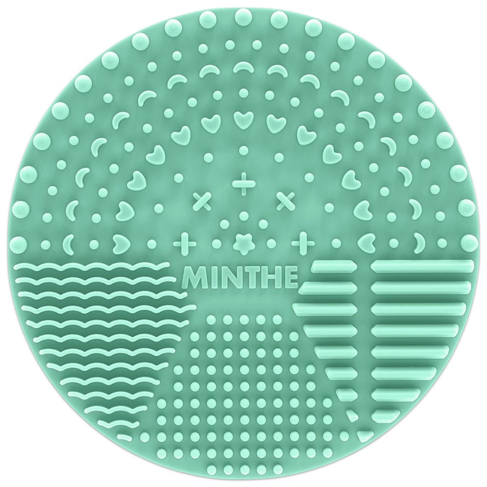 MINTHE Makeup Brush Cleaner Mat | 2 Pack | Silicone Make up Cleaning Pad