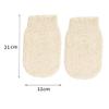 2Pcs Exfoliating Jute Bath Gloves Shower Mitt Shower Scrubbers Glove Bathing Accessories for Women and Men Remove Dead Skin Body Washing Supplies, Beige view 3