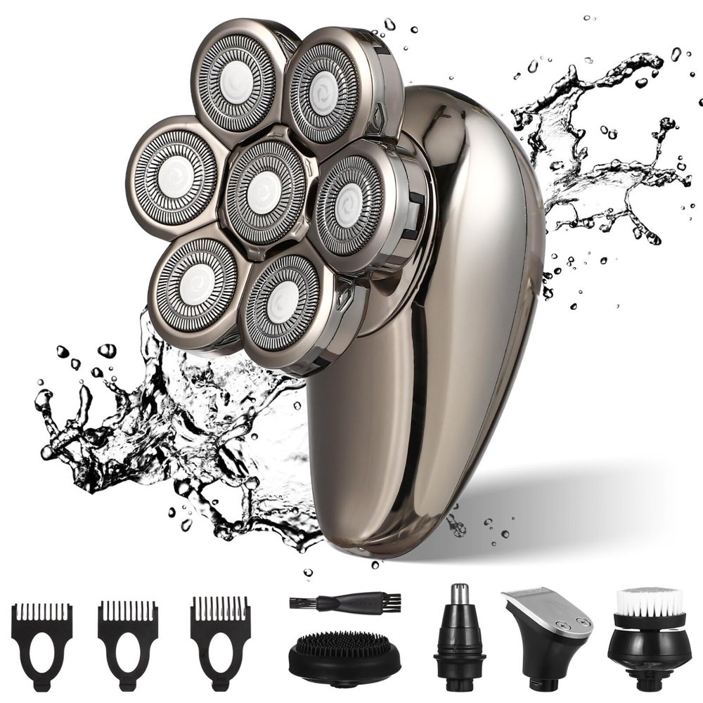 Beaupretty Beard Kit for Men Electric Shaver Razor Face and Head Trimmer Hair Removal Machine Nose Hair Trimmer Portable Rustproof Stainless Steel