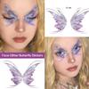 14 Sheets Glitter Butterfly Temporary Tattoos Sticker for Eye Face Makeup Decoration, Body art tattoo stickers Shiny Butterflies Waterproof Fake Tattoos for Women Girls Festival Party Eye Decor view 3